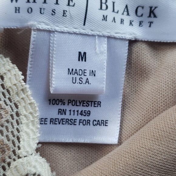 WHBM Floral Lace Overlay Tank Top Women’s Medium Black Elegant Layering Summer - Picture 3 of 6